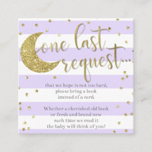Twinkle little star lavender & gold books for baby enclosure card