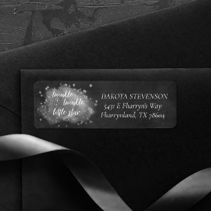 Twinkle Little Star Monochrome Shower Address