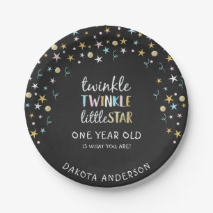 Twinkle Little Star One Year Old Is What You Are! Paper Plate