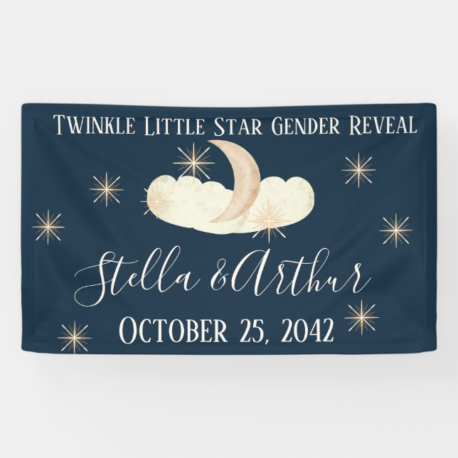 Twinkle Little Star Party Signs – Celestial Gender (Horizontal)