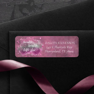 Twinkle Little Star Pink Silver Grey Address