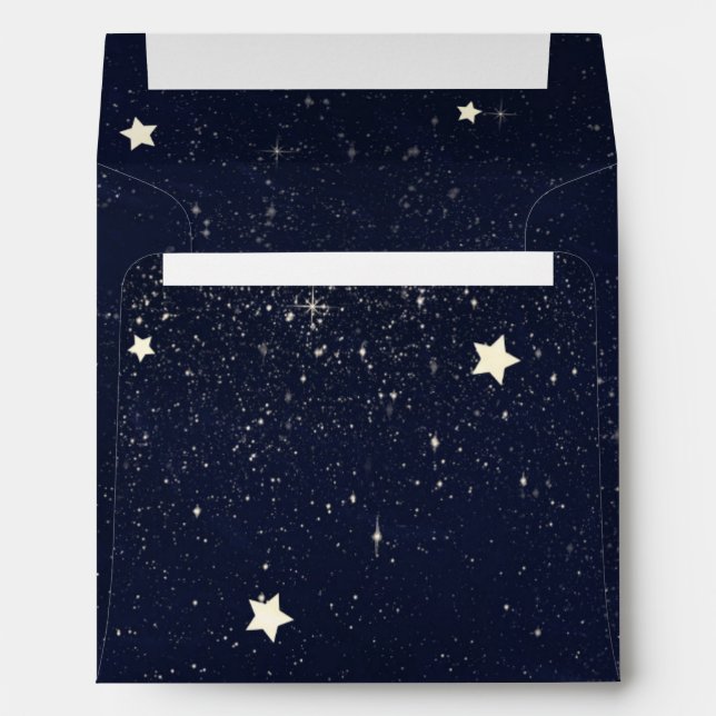 Twinkle Little Star Starry Sky Baby Shower Envelopes (Back (Bottom))