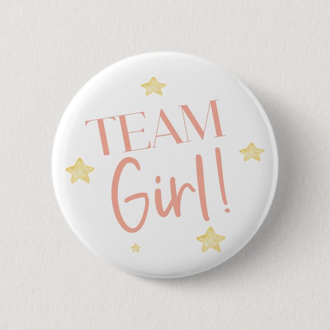 Twinkle Little Star Team Boy Blue Gender Reveal 6 Cm Round Badge (Front)