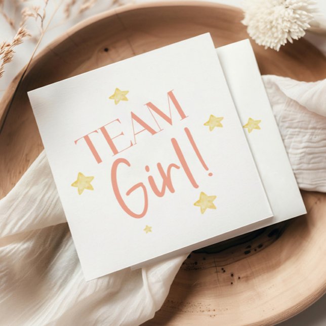 Twinkle Little Star Team Boy Blue Gender Reveal Napkin (Creator Uploaded)