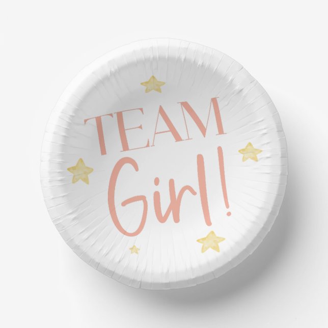 Twinkle Little Star Team Boy Blue Gender Reveal Paper Plate (Front)