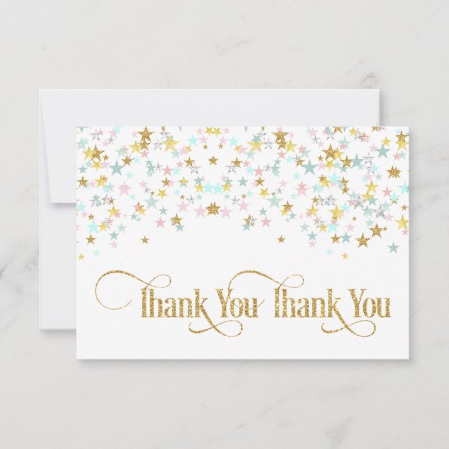 Twinkle Little Star Thank You White or Any Colour (Front)