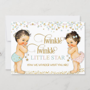 Twinkle Little Star Vintage Baby Gender Neutral Invitation
