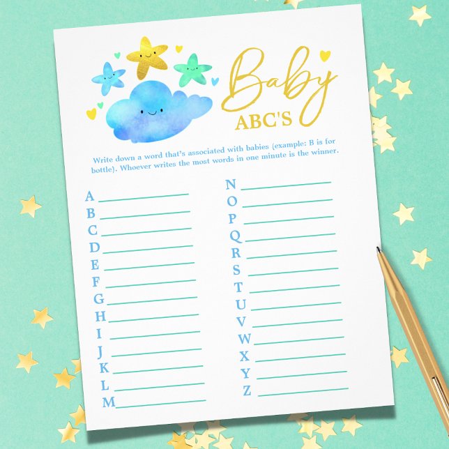 Twinkle Little StarABCs Party Game Baby Shower Flyer (Creator Uploaded)