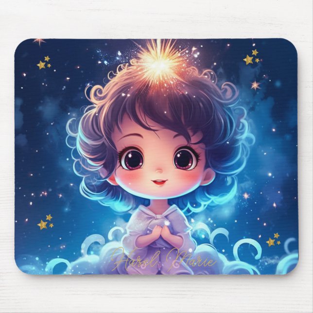 Twinkle Little Starry Princess Girl Birthday Mouse Mat (Front)