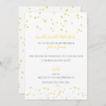 Twinkle Little Stars Baby Shower Invitations