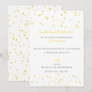 Twinkle Little Stars Baby Shower Invitations