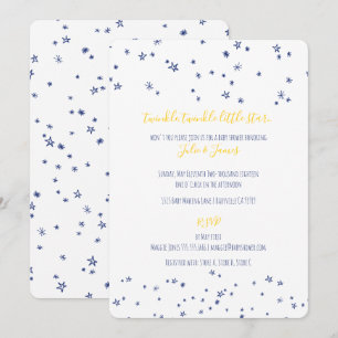 Twinkle Little Stars Baby Shower Invitations