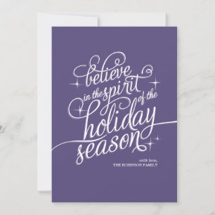 Twinkle Majestic Script Holiday Card