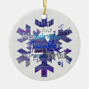 Twinkle Snowflake Ceramic Tree Decoration