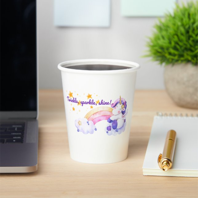 ⭐ Twinkle Sparkle Unicorn Paper Cup 🌈✨ (Insitu)