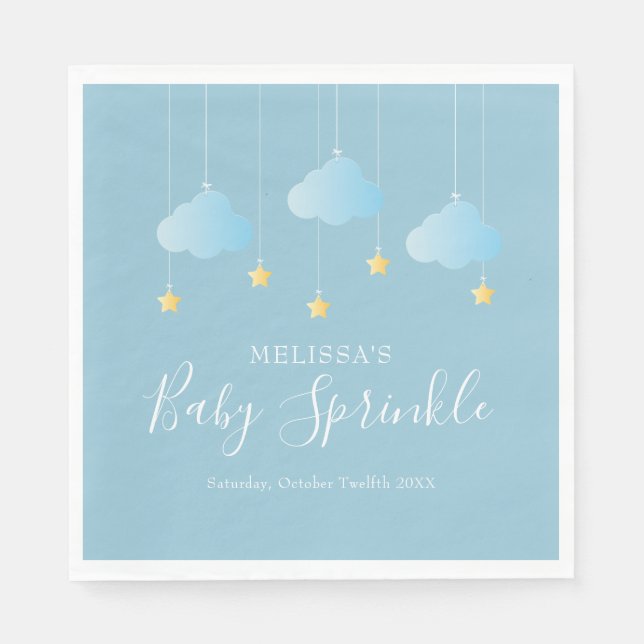 Twinkle Sprinkle Little Star Baby Boy Sprinkle Napkin (Front)