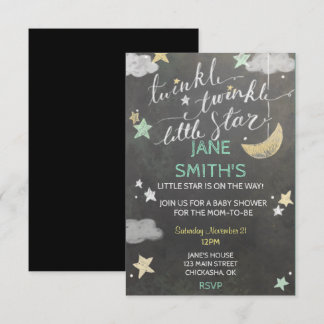 Twinkle Star Baby Shower Invite