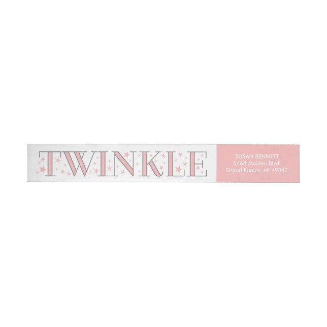 Twinkle Star Baby Shower Return Address Label (Individual)