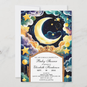 Twinkle Star Boho Celestial Baby Shower Invitation