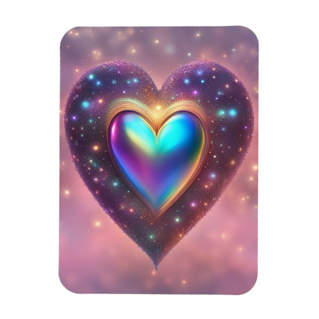 Twinkle Star Heart Magnet (Vertical)