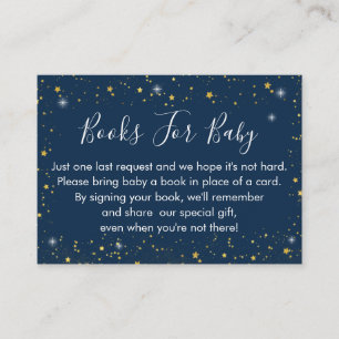 Twinkle Star Navy & Gold Book Request Cards