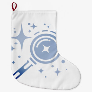 Twinkle stars, Beacon of the Limitless Digital Age Large Christmas Stocking