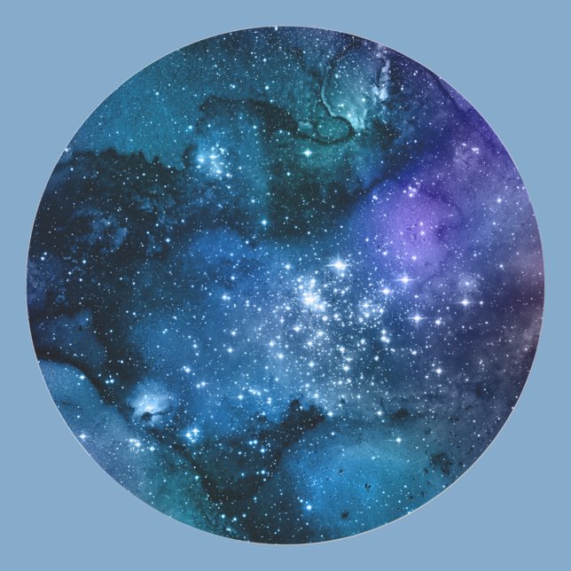 Twinkle Stars In Night Sky, DIY Text Art Logo Classic Round Sticker (Creator Uploaded)