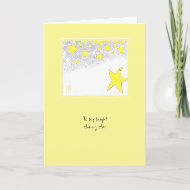 Twinkle Stars Inspirational Greeting Card (Front)