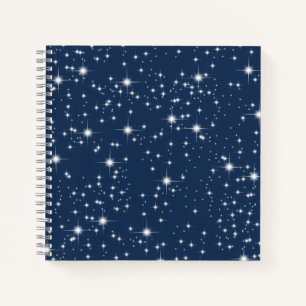 Twinkle Stars on Navy Blue Notebook