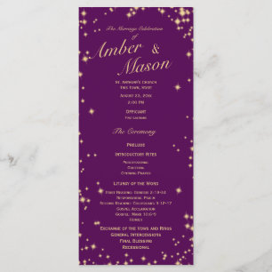 Twinkle Stars Purple and Gold Sparkle Programme