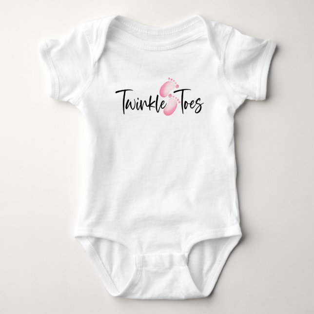 Twinkle Toes Baby Bodysuit (Front)
