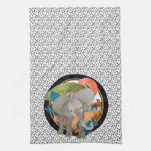 TWINKLE-TOES SAFARI elephant kitchen  towel