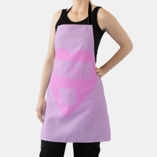 Twinkle toes Tina pink and mauve pastels heart Apron
