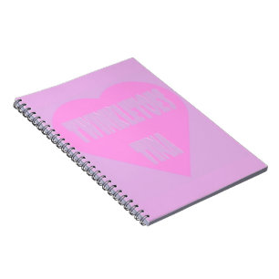 Twinkle toes Tina pink and mauve pastels heart Notebook