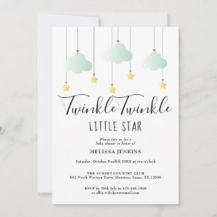 Twinkle Twinkle All In One Baby Shower Sprinkle Invitation