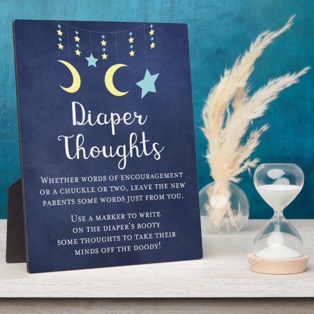 Twinkle Twinkle Baby Shower Game Plaque (Side)