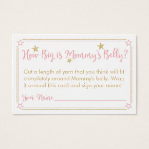 Twinkle Twinkle Baby Shower Mummy's Belly Card