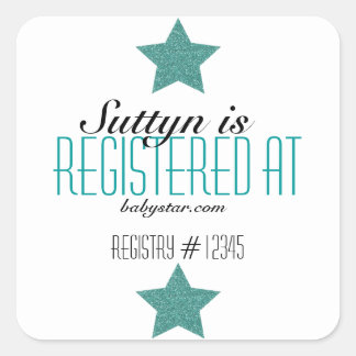 TWINKLE TWINKLE BABY SHOWER REGISTRY STICKER