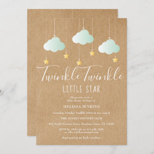 Twinkle Twinkle Baby Shower / Sprinkle Rustic Boho Invitation