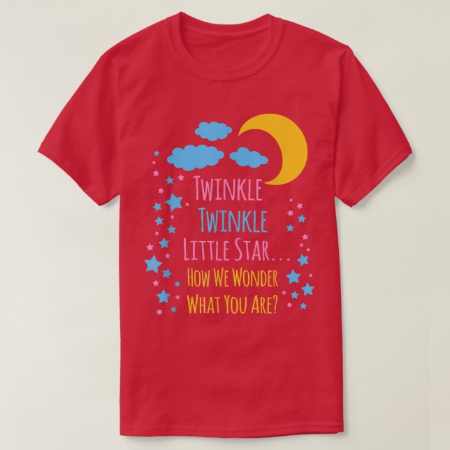 Twinkle Twinkle Baby Shower Theme Gender Reveal Pa T-Shirt (Design Front)