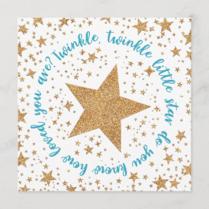 Twinkle Twinkle Boy Baby Shower Invitation
