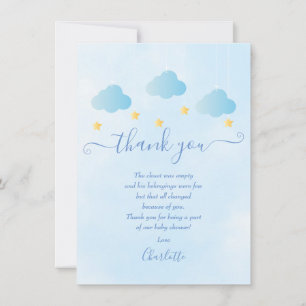 Twinkle Twinkle Boy Baby Shower Thank You Poem
