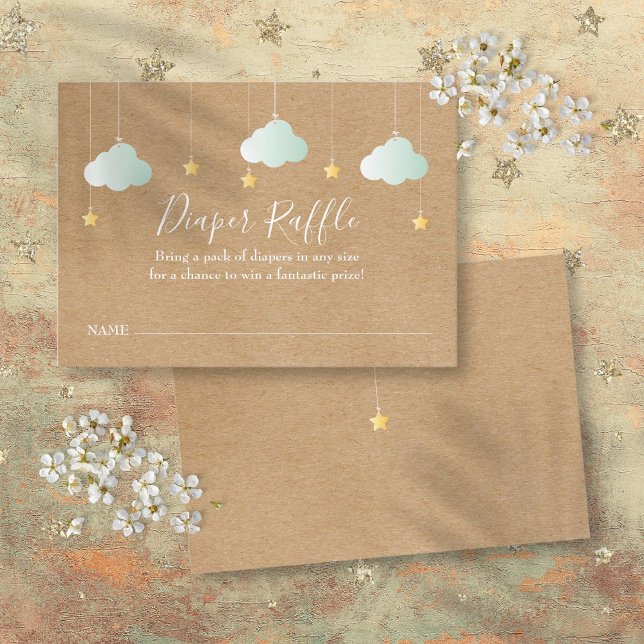 Twinkle Twinkle Diaper Raffle Baby Shower Enclosure Card (Twinkle Twinkle Diaper Raffle Baby Shower Enclosure Card)