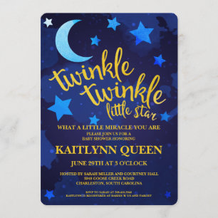 Twinkle Twinkle Gender Neutral Baby Shower Invitation
