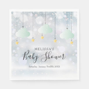 Twinkle Twinkle Gender Neutral Winter Baby Shower Napkin