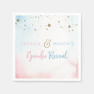 Twinkle Twinkle Gender Reveal Cocktail Napkin