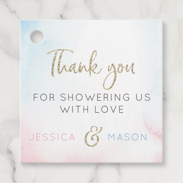 Twinkle Twinkle Gender Reveal Favour Tag (Front)