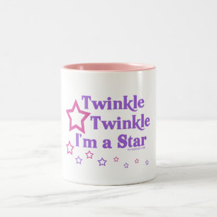 Twinkle Twinkle I'm a Star Two-Tone Coffee Mug