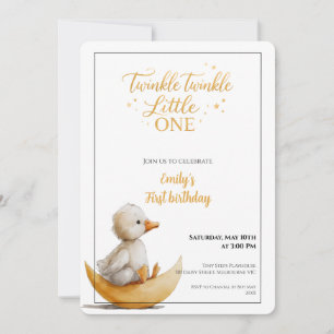Twinkle Twinkle Little One First Birthday Invitation
