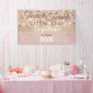 Twinkle Twinkle Little Star 1st Birthday Banner